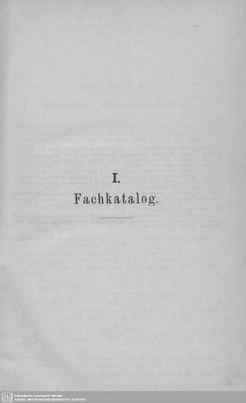 I. Fachkatalog