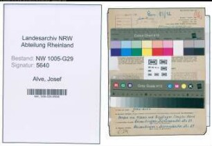 Entnazifizierung Josef Alve , geb. 06.11.1918 (Inspektor)