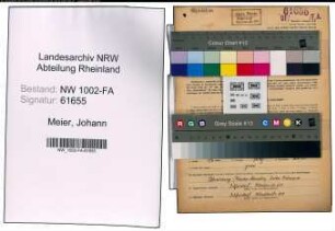 Entnazifizierung Johann Meier, geb. 01.11.1900 (Kaufmann)