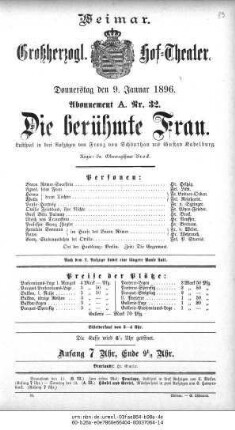 Die berühmte Frau