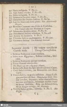 Sequuntur diversa Curiosa Arida / Nu volgen verscheide Drooge Curieusiteiten
