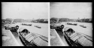 Sampanboote auf dem Pasig River bei Manila : Weltreise. Philippinen. Sampanboote auf dem Pasig bei Manila