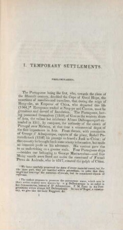 I. Temporary settlements