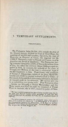 I. Temporary settlements