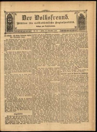 Ausgabe vom Sonntag, den 27. November 1910.