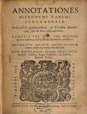 Annotationes ad consilia diversorum qui de iure responderunt