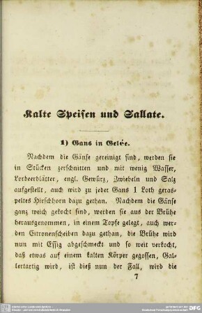 Kalte Speisen und Sallate