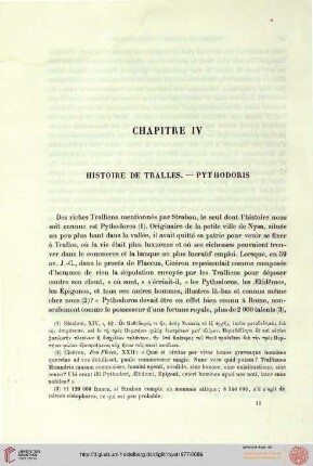 Chapitre IV: Histoire de Tralles - Pythodoris