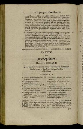 Tit. XXIV. De Jure Sepulturæ.