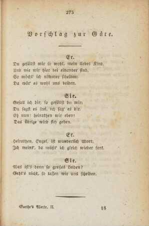 Vorschlag zur Güte.
