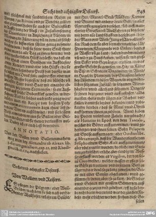 Sechs und achtzigster Discurß. Von Wallern und Reisern.