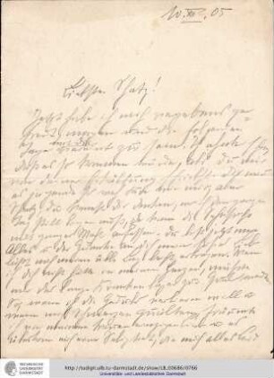 Brief vom 10.12.1905