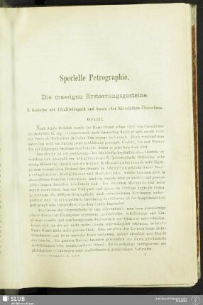 Die massigen Erstarrungsgesteine