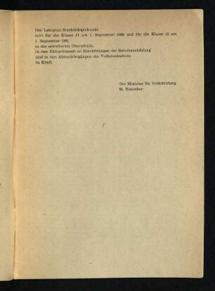 Der Lehrplan Staatsbürgerkunde tritt ...
