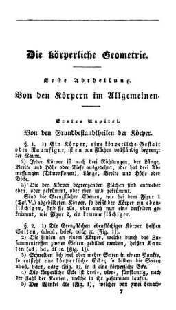 Die körperliche Geometrie.