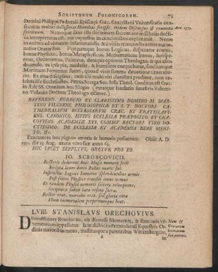 LVIII. Stanislaus Orechovius