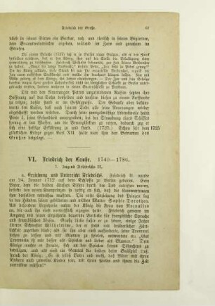 VI. Friedrich der Große. 1740-1786