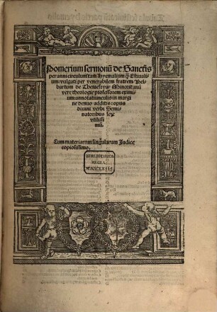 Pomerium Sermonum de Sanctis hyemales et estivales