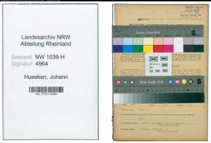 Entnazifizierung Johann Huesken , geb. 30.12.1910 (Schlosser)