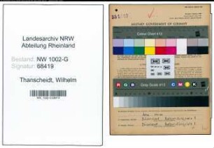 Entnazifizierung Wilhelm Thanscheidt, geb. 20.10.1909 (Schlosser)