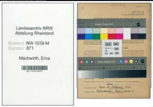 Entnazifizierung Erna Machwirth , geb. 21.05.1909 (Haendlerin)