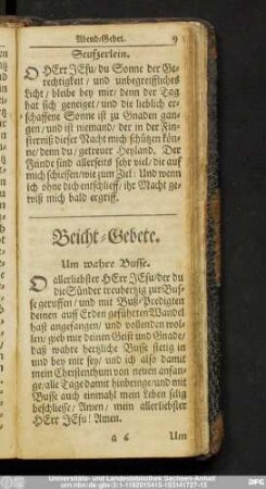 Beicht-Gebete.