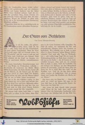 Der Stern von Bethlehem.
