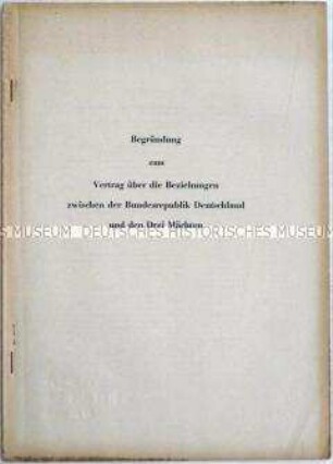 Sonderdruck zum "Deutschlandvertrag"