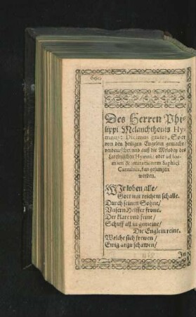 Des Herren Philippi Melanchthonis Hymnus: Dicimus grates ...