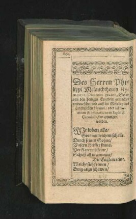 Des Herren Philippi Melanchthonis Hymnus: Dicimus grates ...