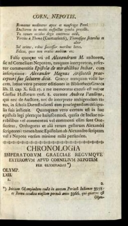 Chronologia Imperatorum Graeciae Regumque Exterorum Apud Cornelium Nepotem