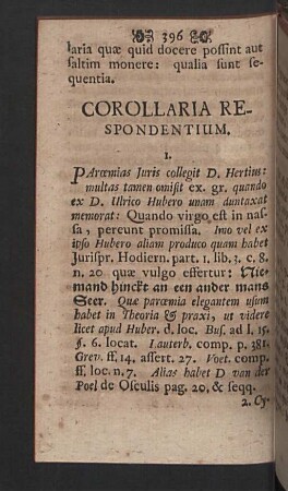 Corollaria respondentium.