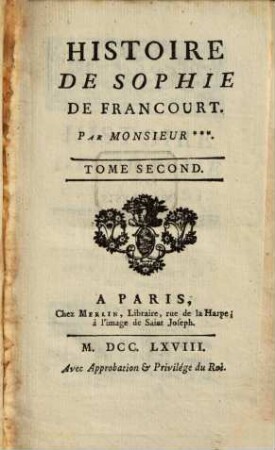 Histoire De Sophie De Francourt. 2