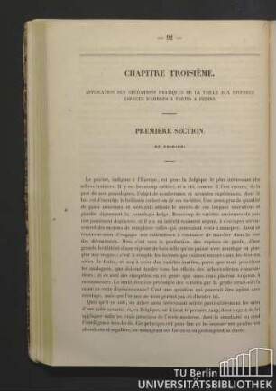 Première Section. Du Poirier.