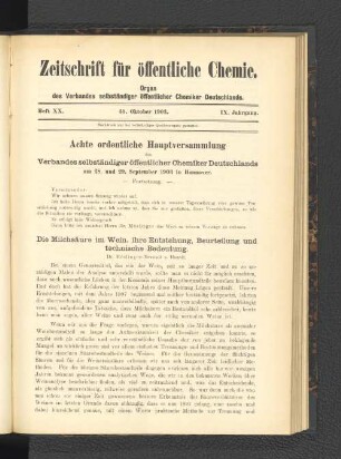 Heft XX. 30. Oktober 1903.