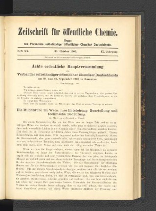 Heft XX. 30. Oktober 1903.