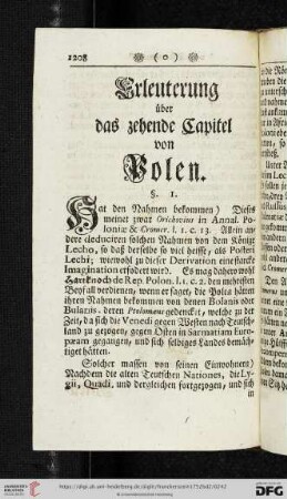 Erleuterung über das zehende Capitel: Von Polen