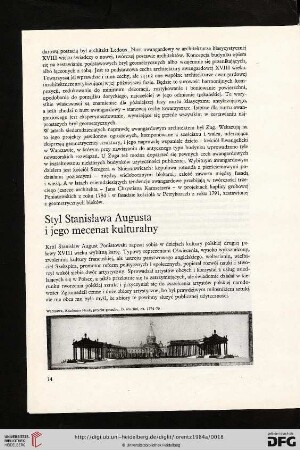 Styl Stanisława Augusta i jego mecenat kulturalny