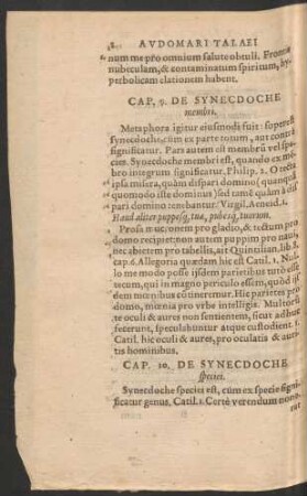 Cap. 10. De Synecdoche speciei.