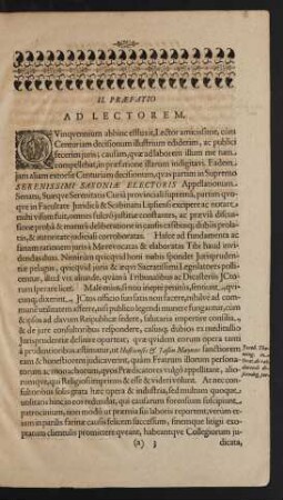 II. Praefatio Ad Lectorem.