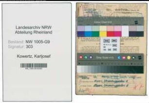 Entnazifizierung Karljosef Kowertz , geb. 20.02.1897 (Ingenieur)