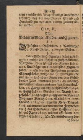 Cap. V. Von Bekanten Wapen Bildern und Figuren.