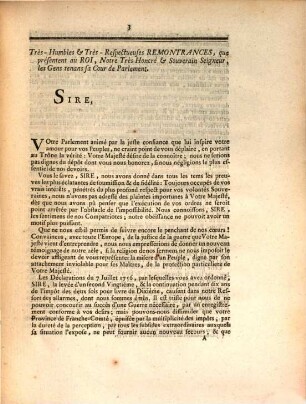 Extrait des registres du Parlement de Franche-Comté : [le 24 Décembre 1756]
