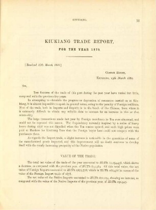 Kiukiang trade report