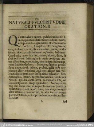 De Naturali Pulchritudine Orationis