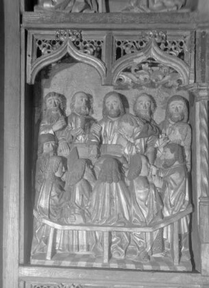 Schnitzaltar — Szenen aus dem Leben Jesu — Das letzte Abendmahl