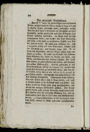 Die zwanzigste Beobachtung.