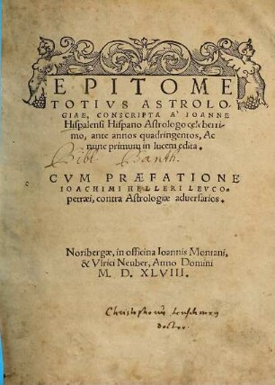 Epitome totius astrologiae