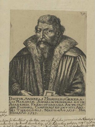Bildnis des Andreas Musculus