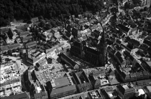 Freiburg: Stadtzentrum und Münster, von Westen